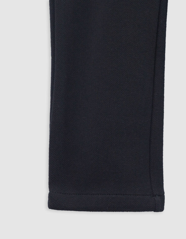 Pantalon noir maille piquée garçon-4