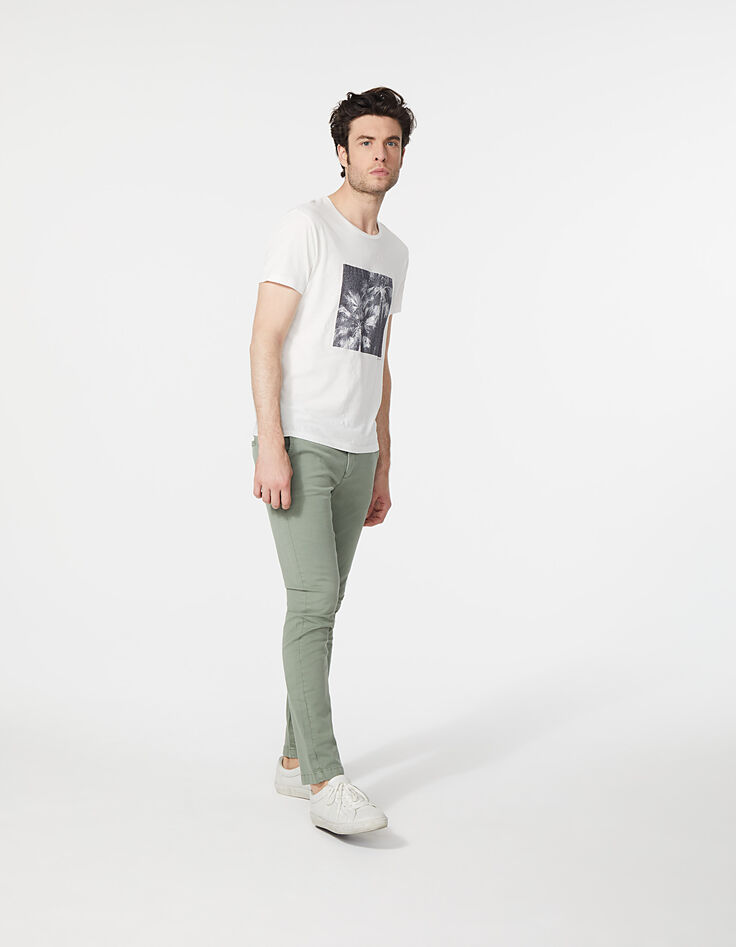 Camiseta blanco roto con bordados palmeras Hombre -6 Camiseta blanco roto con bordados palmeras Hombre -6