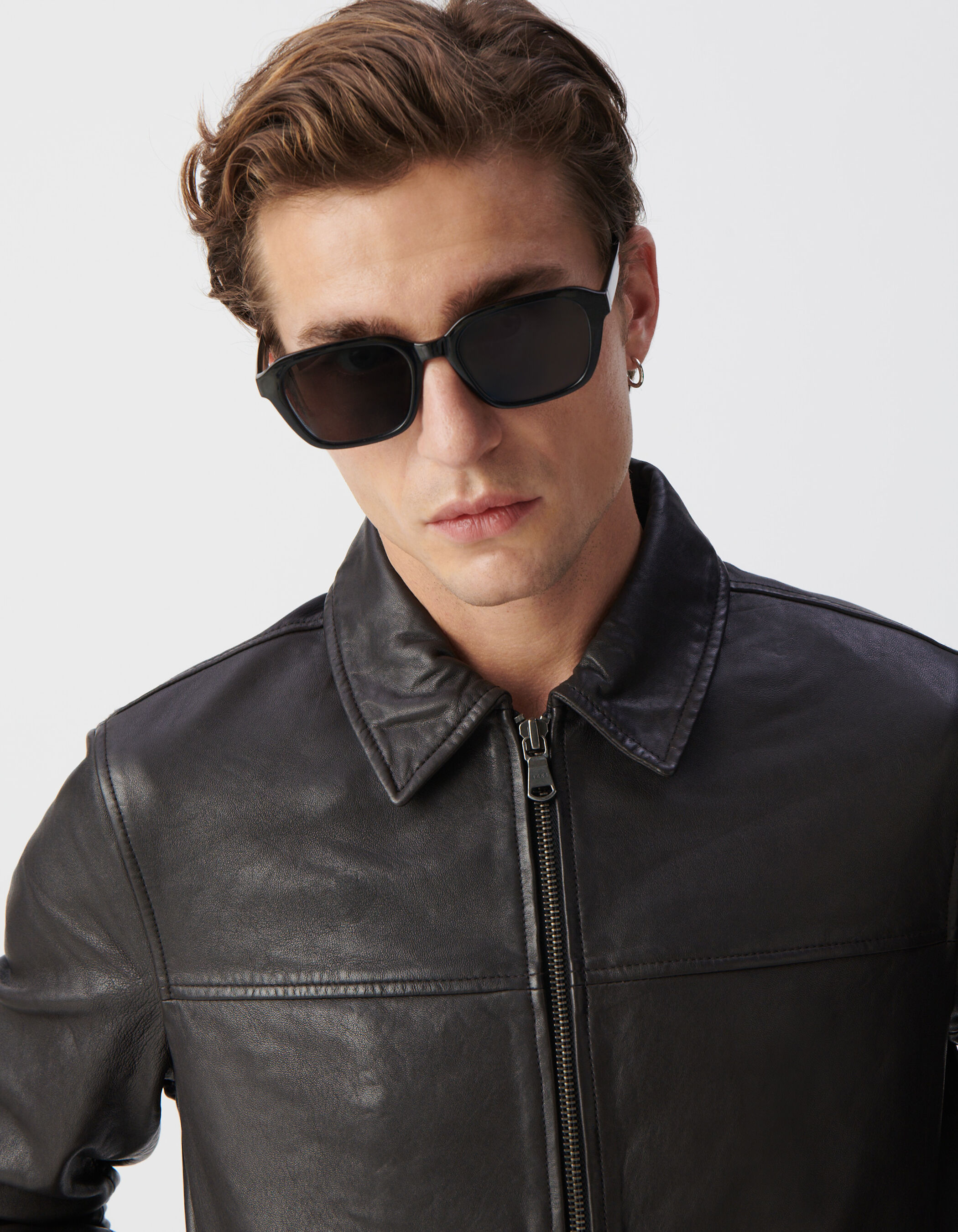 Mens aviator jacket black online
