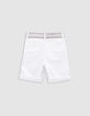 Bermudas blancas cinturón contraste niño-3