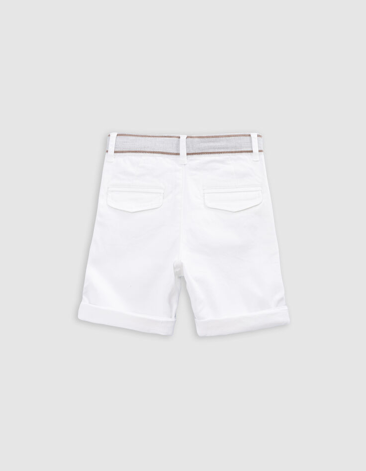 Bermudas blancas cinturón contraste niño-3