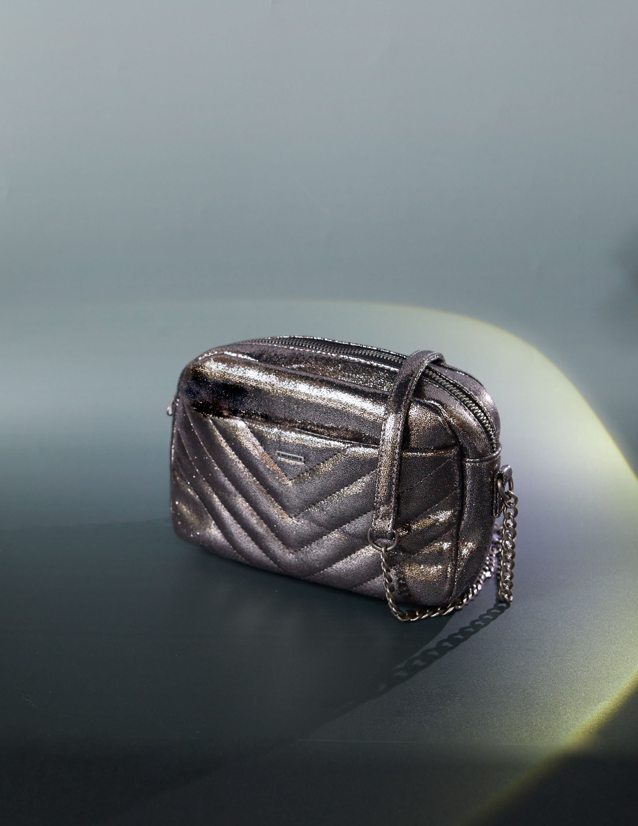 Sac deals gris métallisé