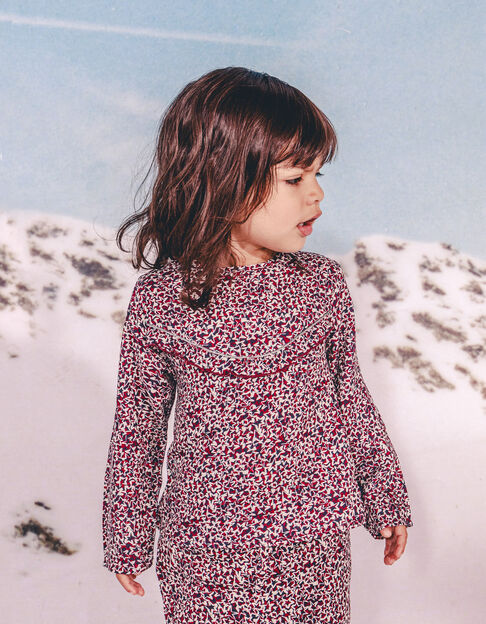 Baby girls’ ecru Ecovero® blouse with star print