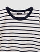 Camiseta marinera algodón rayas azul marino niña-2