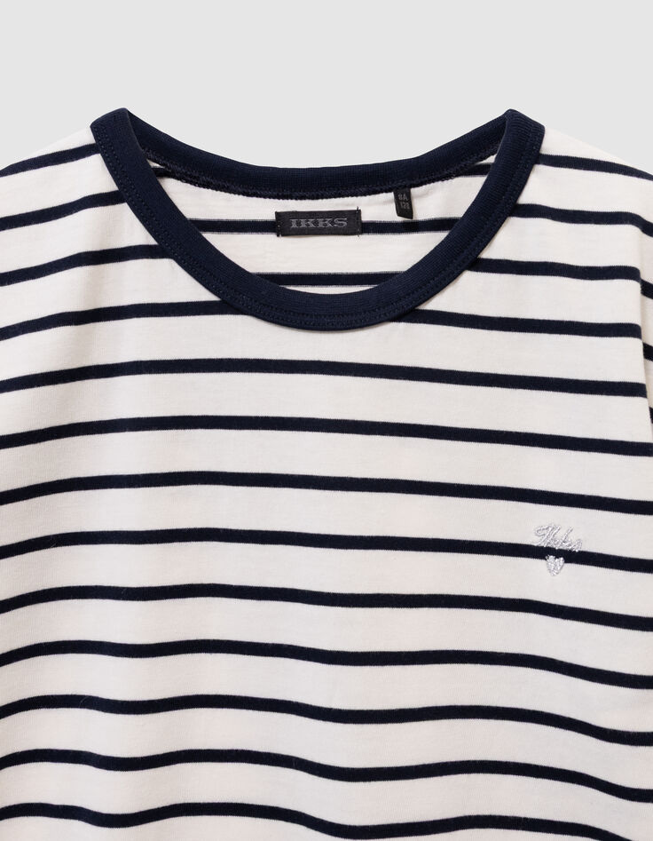 Camiseta marinera algodón rayas azul marino niña-2 Camiseta marinera algodón rayas azul marino niña-2
