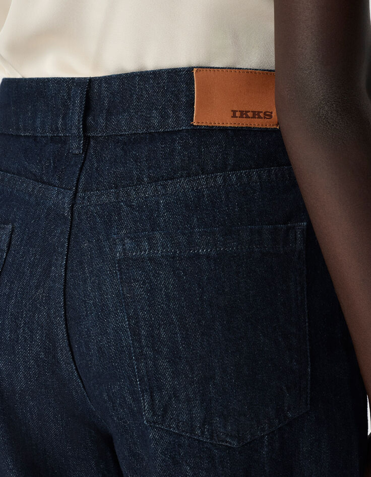Jean large bleu brut Edie Femme-5