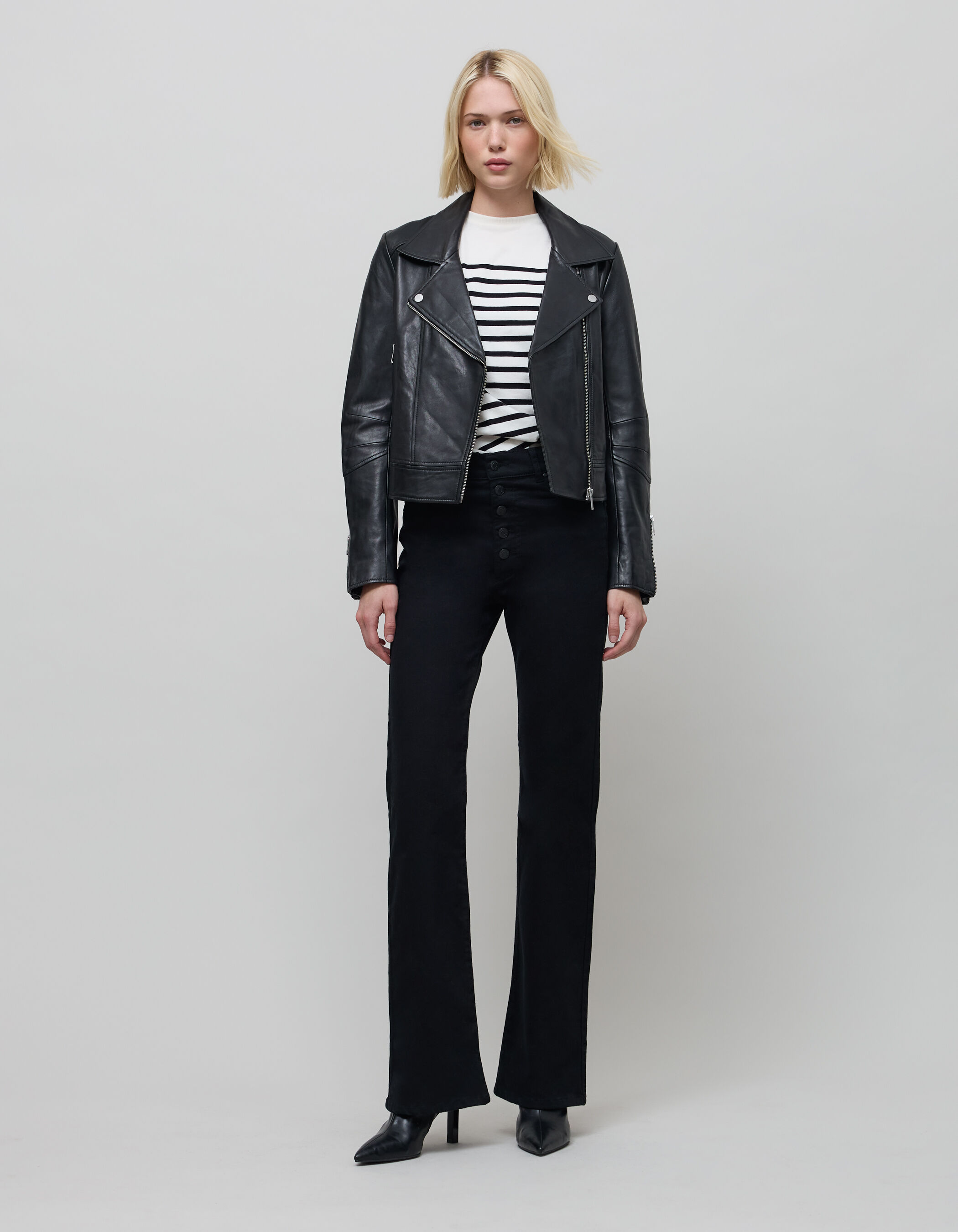 Jean femme flare taille haute online