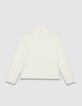 Weißer Damen-Pullover mit Lochmuster-6