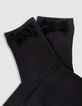Chaussettes beiges, noires, grises fille-6