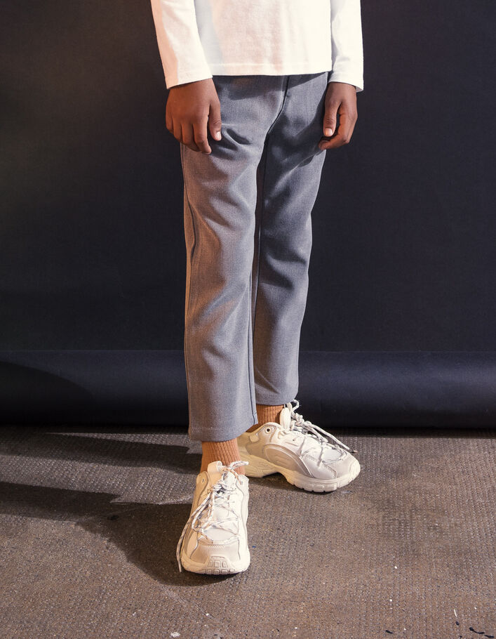 Pantalon chino gris garçon-8