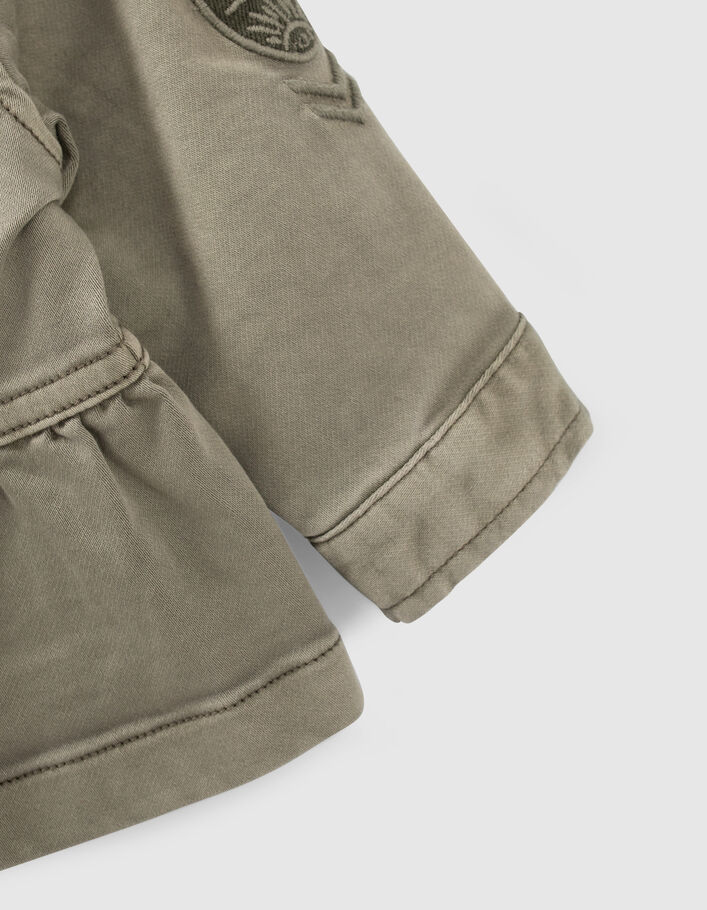 Khaki Safarijacke mit Schriftzug hinten für Babymädchen - IKKS