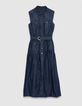Robe longue en jean brut boutonn&eacute;e Femme-6
