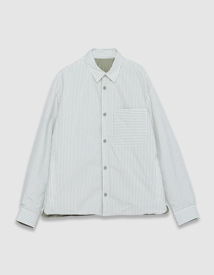 Sous-doudoune verte doublure ray&eacute;e Homme-8