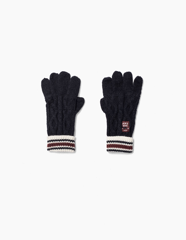 Boys' navy blue gloves-1