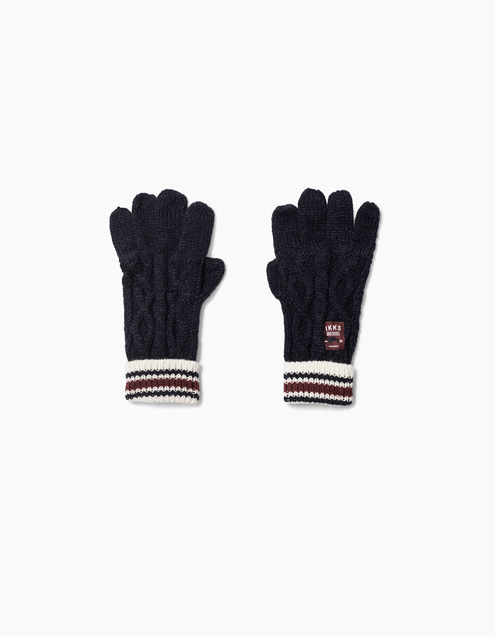 Boys' navy blue gloves - IKKS