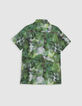 Chemise kaki imprimé camouflage pixellisé garçon-6