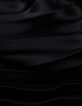 Robe longue noire bi-matière plissée Femme-6