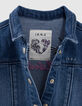 Chaqueta vaquera azul bordado espalda bebé niña-6