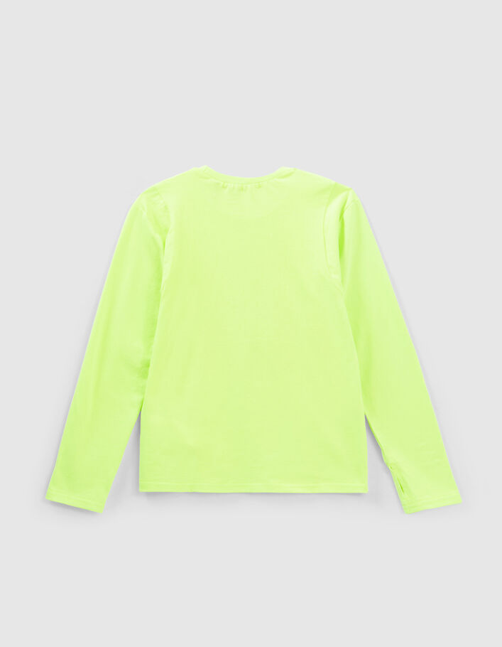 Fluogroen T-shirt rubber tekst jongens-5