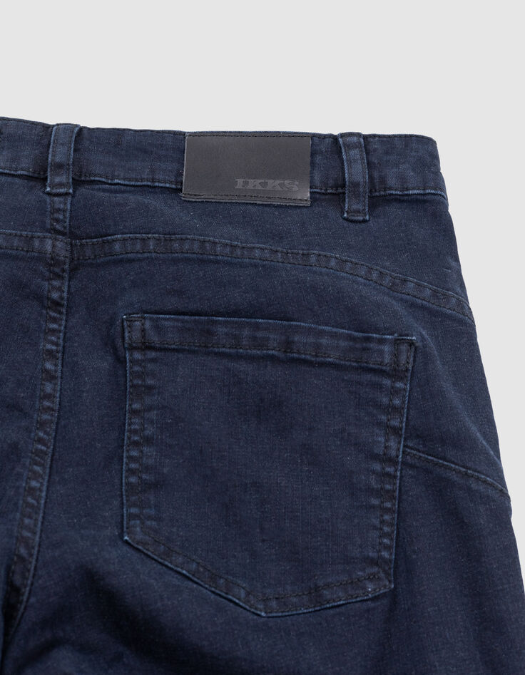 Women's slim dark blue chain back jeans-6