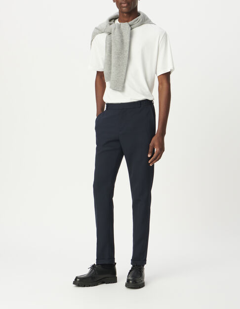 Pantal&oacute;n de traje azul marino el&aacute;stico detr&aacute;s hombre - IKKS
