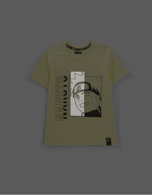 T-shirt NARUTO jaune visuel Reflective garçon - IKKS