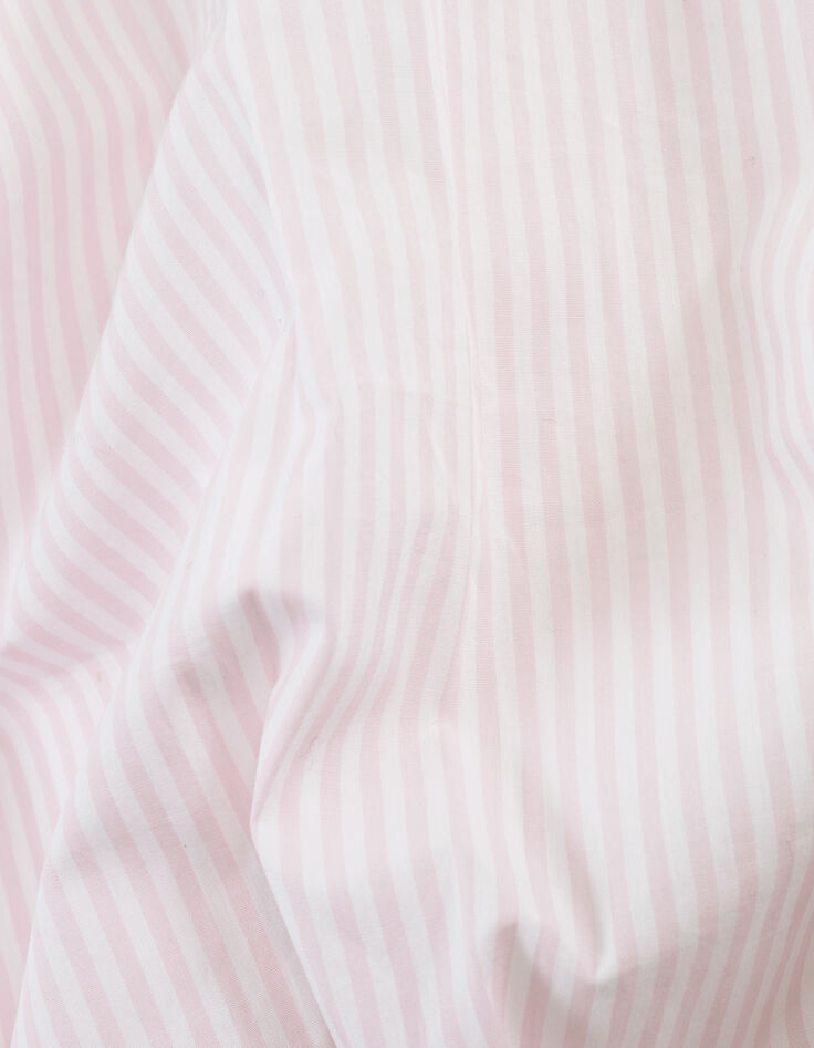 Chemise &agrave; rayures rose coton bio oversize Femme-7