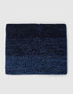 Snood bleu foncé et noir tricot deep dye garçon -2