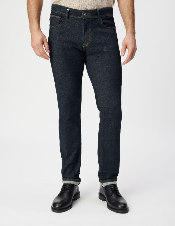 jean brut bleu foncé homme