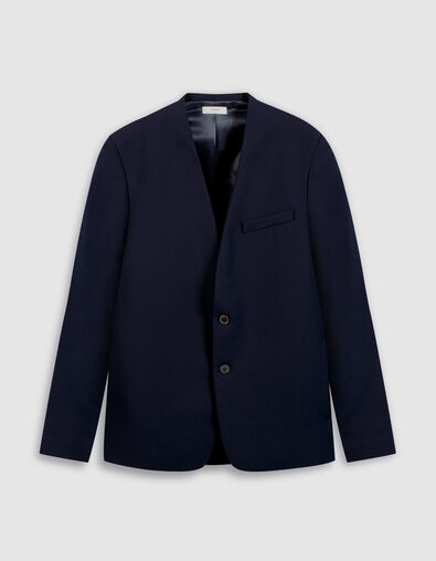 Veste de costume bleu fonc&eacute; sans col Homme - IKKS