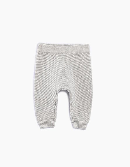 Pantalón mastic jaspeado de tricot algodón bio bebé