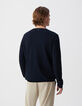 Pull marine tricot coton cachemire Homme-3