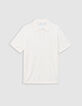 Kreidefarbenes Herrenpoloshirt aus Flammstrick-6