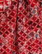 Top dos-nu coquelicot imprimé carreaux Femme-5