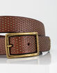 Ceinture en cuir camel détails cloutés femme-2