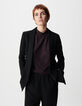 Women's black tennis color stripe suit jacket-1