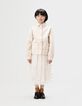 Girls’ ecru corduroy overshirt-1