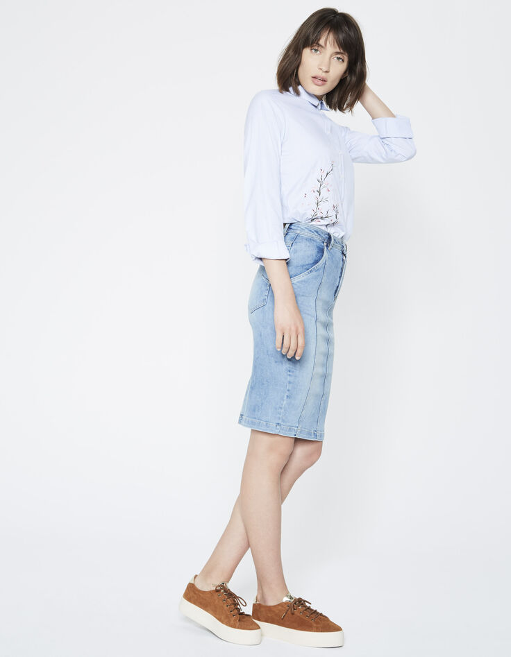 Jupe en denim femme-5