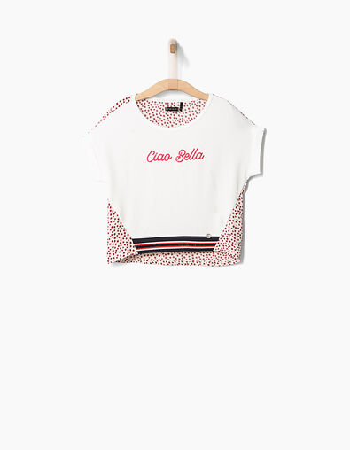 Tee-shirt blanc à dos imprimé étoiles fille - IKKS