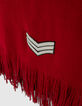 Echarpe en fine maille coloris rouge badge chevron femme-3
