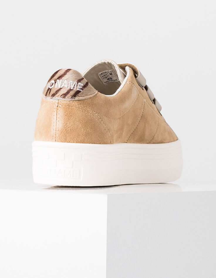 Women’s gold camel No Name Plato Straps trainers-3