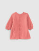 Baby girls’ rosewood embroidered chevron sweatshirt dress-3
