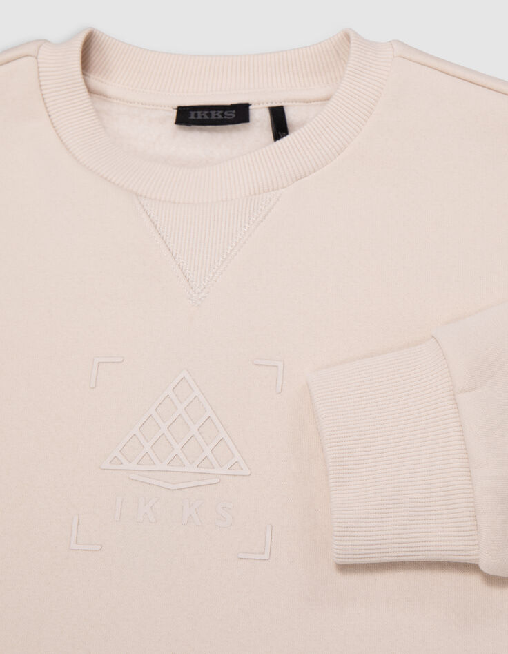 Boy's beige visual gum pyramid sweatshirt-5
