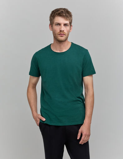 L‘Essentiel Herren-T-Shirt grün, Bio-Baumwolle, Rundhals - IKKS