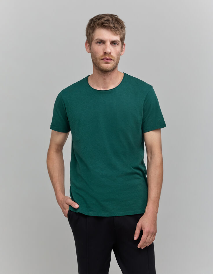 L‘Essentiel Herren-T-Shirt grün, Bio-Baumwolle, Rundhals-1 L‘Essentiel Herren-T-Shirt grün, Bio-Baumwolle, Rundhals-1