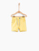 Bermuda jaune moyen en maille knitlook bébé garçon -1
