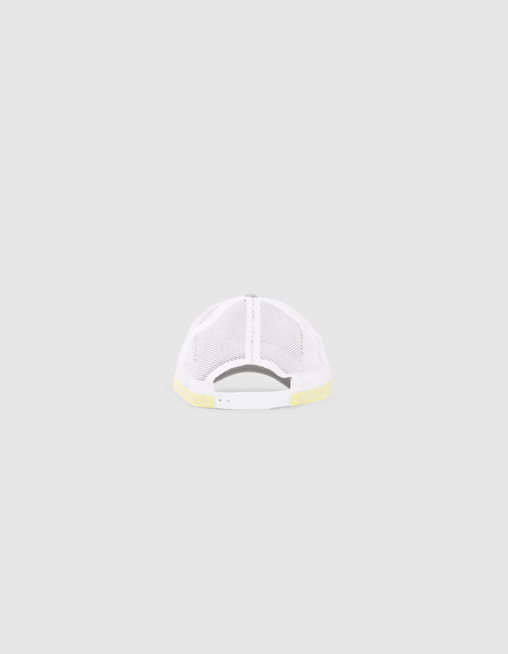Gorra gris, blanco y amarillo niño-3