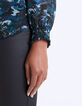 Blouse voile imprimé jungle smocks épaules femme-5