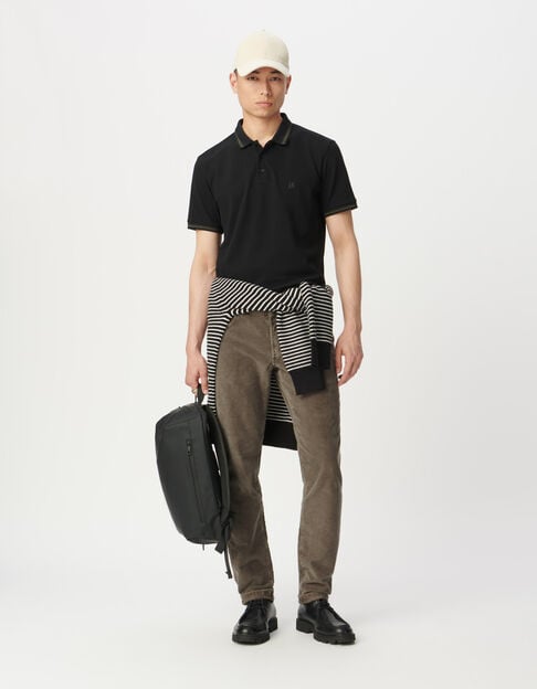 Beige slim broek fijne ribfluweel Heren - IKKS