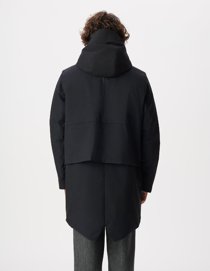 Parka 2-en-1 noire WATERPROOF et gilet sans manches Homme-3